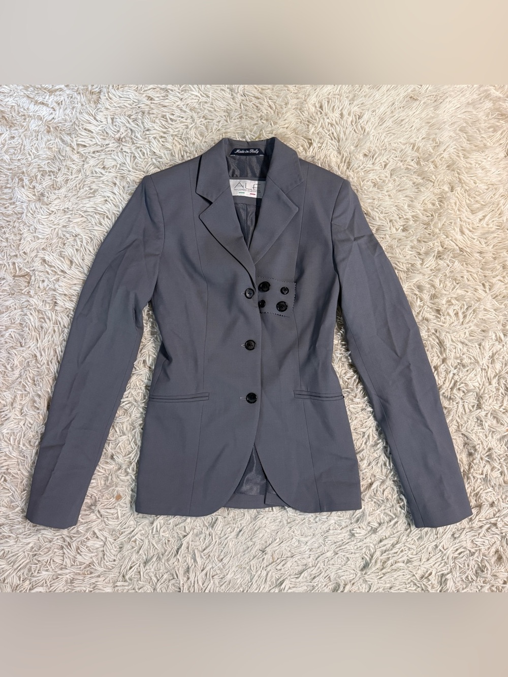 Women’s Size IT 38 Grey Alessandro Albanese ALE Horseback Riding Show Coat